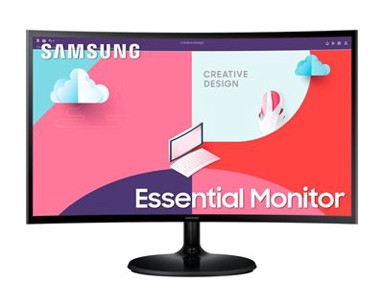 SAMSUNG Monitor 27" LS27C360EAUXEN, FHD, VA, 4 ms, 250 cd/m2, 3000:1, zakrivljeni, crni
